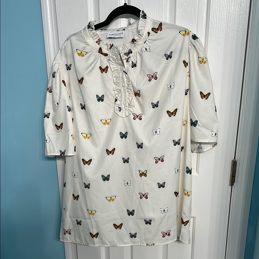 First Love Multicolor Butterfly Top